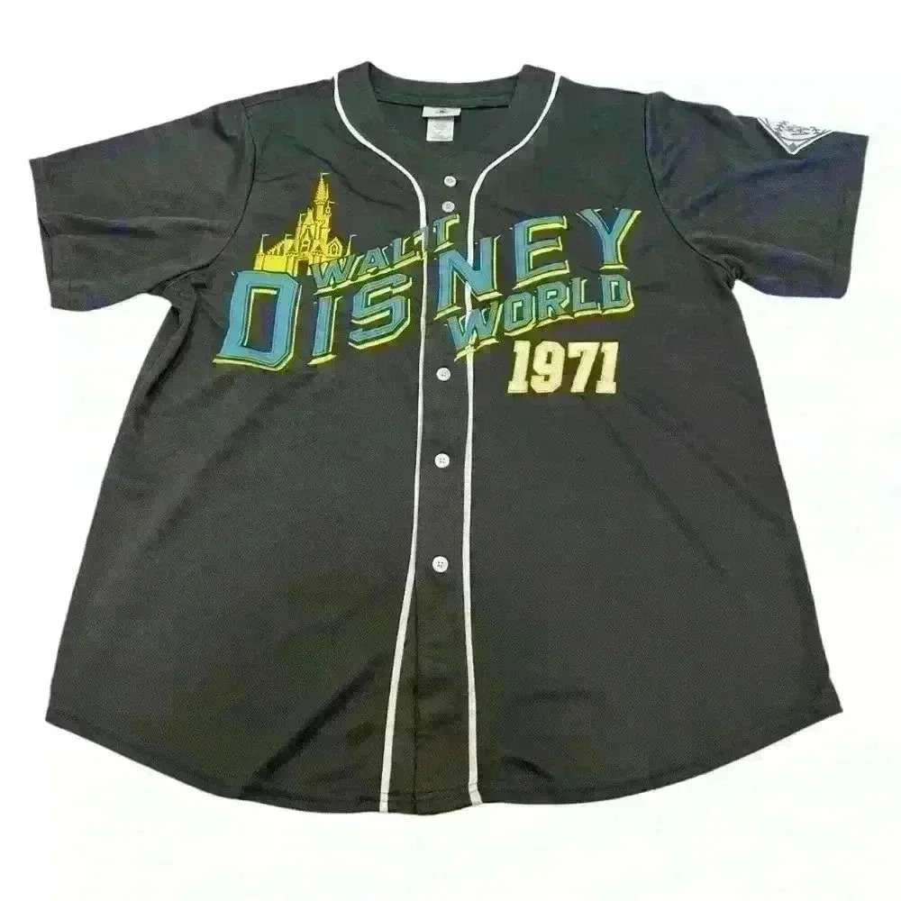 Disney Black Jersey with Blue and Yellow Accents